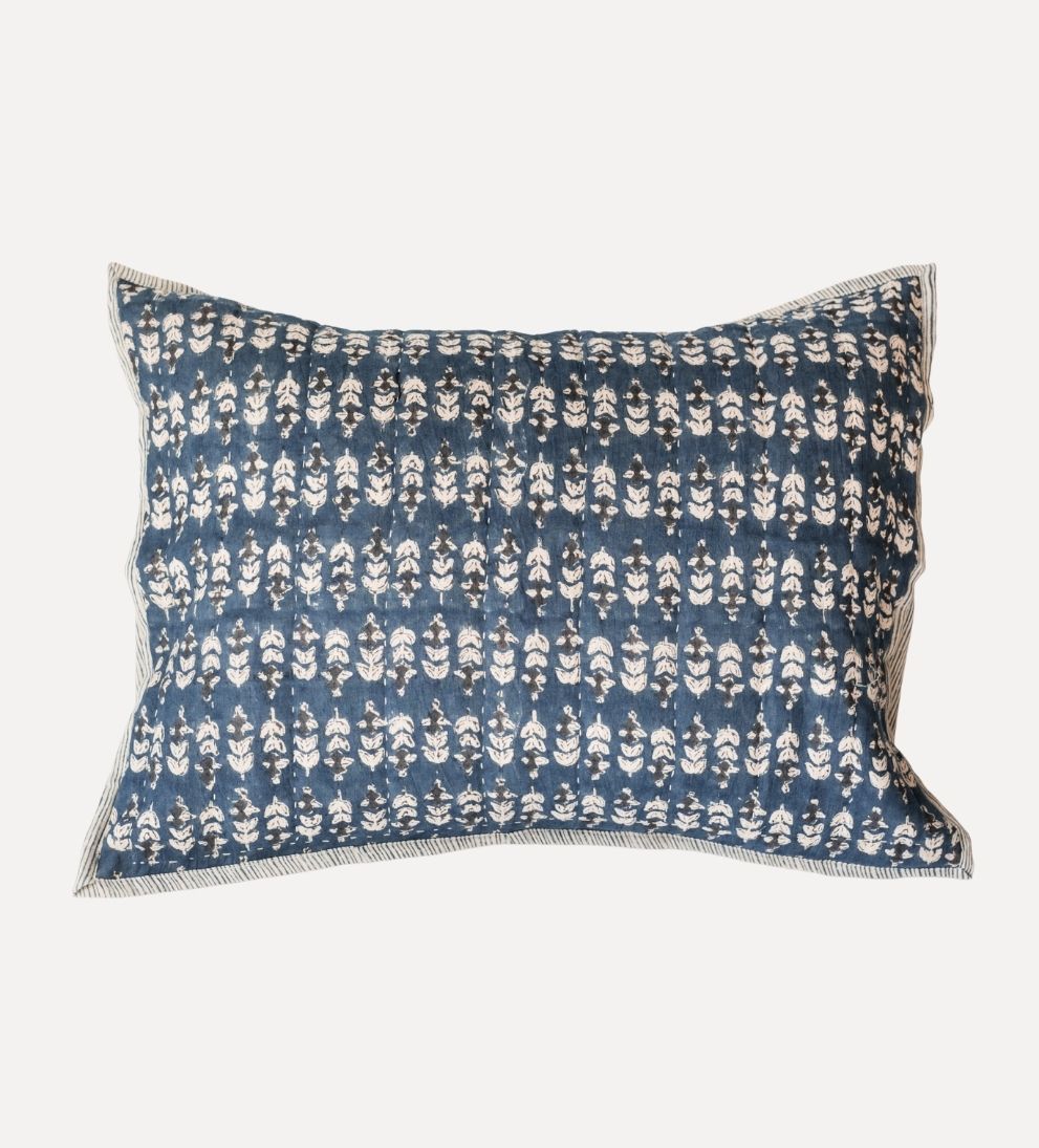 Flora Block Print Sham Pillows