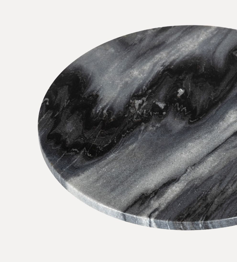 Madeline Drink Table - Black Marble Side Tables