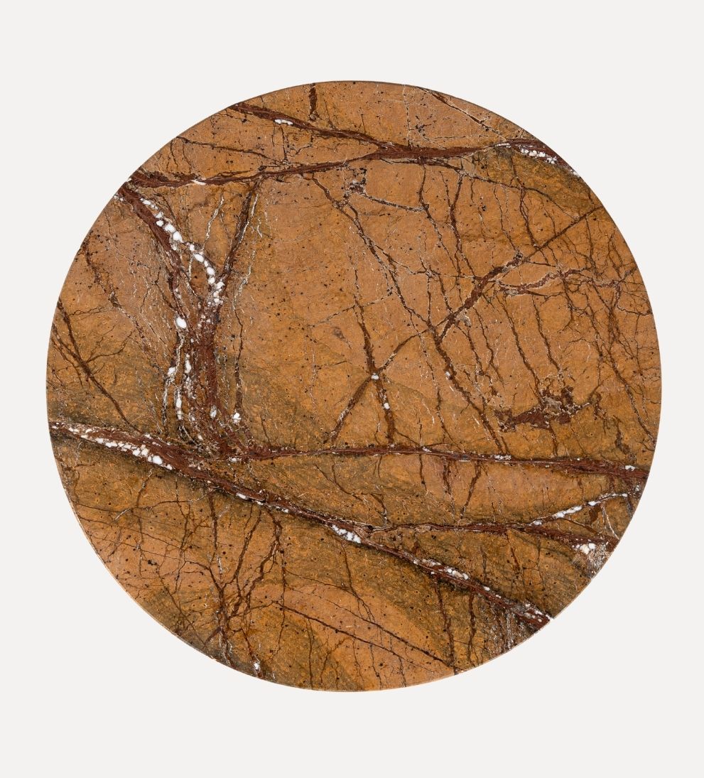Madeline Drink Table - Brown Marble Side Tables