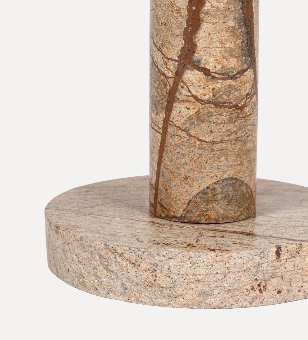 Madeline Drink Table - Brown Marble Side Tables