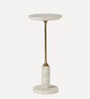 Madeline Drink table - White Marble Side & End Tables