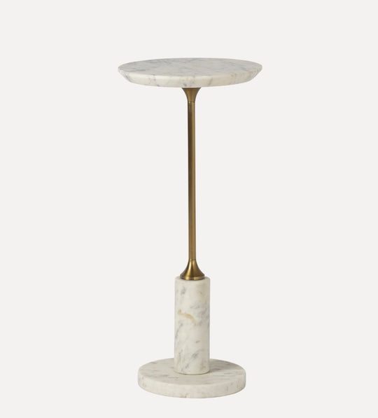 Madeline Drink table - White Marble