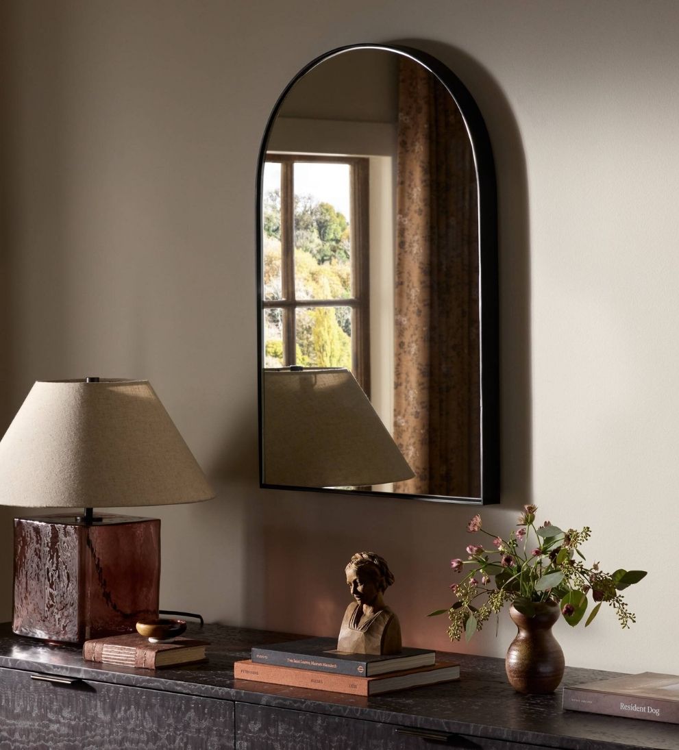 Georgia Small Mirror in Black Wall Mirrors