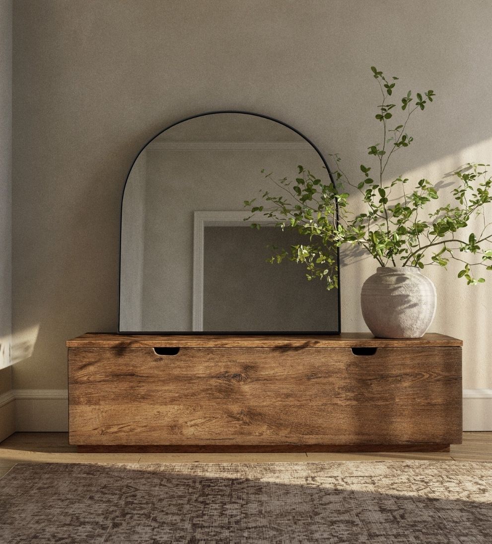 Georgia Wide Mirror in Black Wall Mirrors