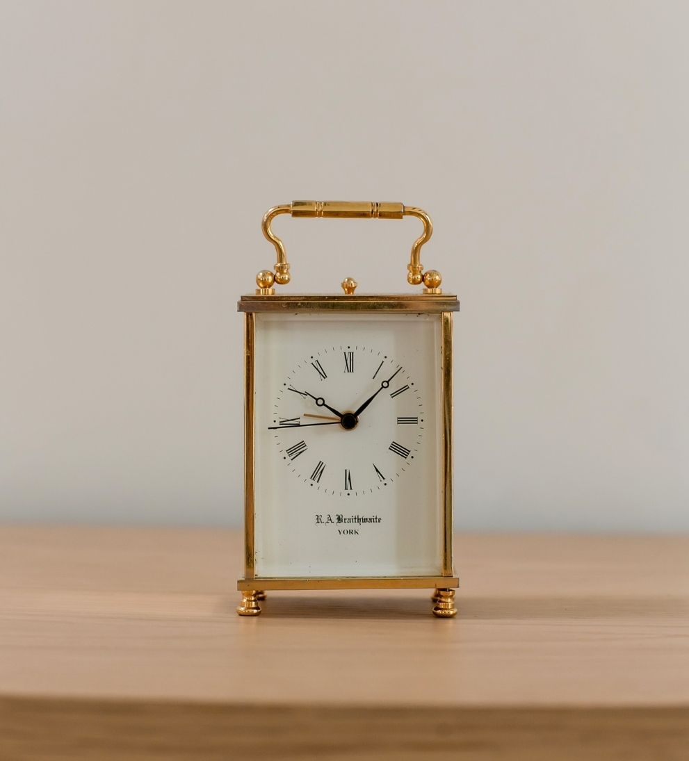 Henri Brass Carriage Clock Decorative Object