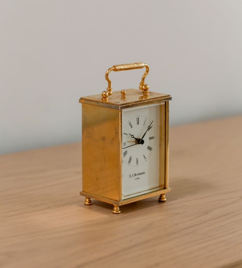 Henri Brass Carriage Clock Decorative Object