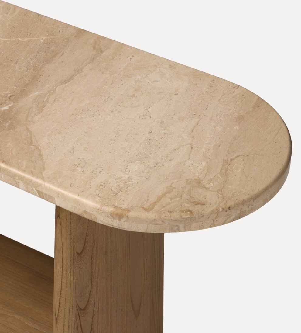 Ian Console Table in Sand Marble Consoles