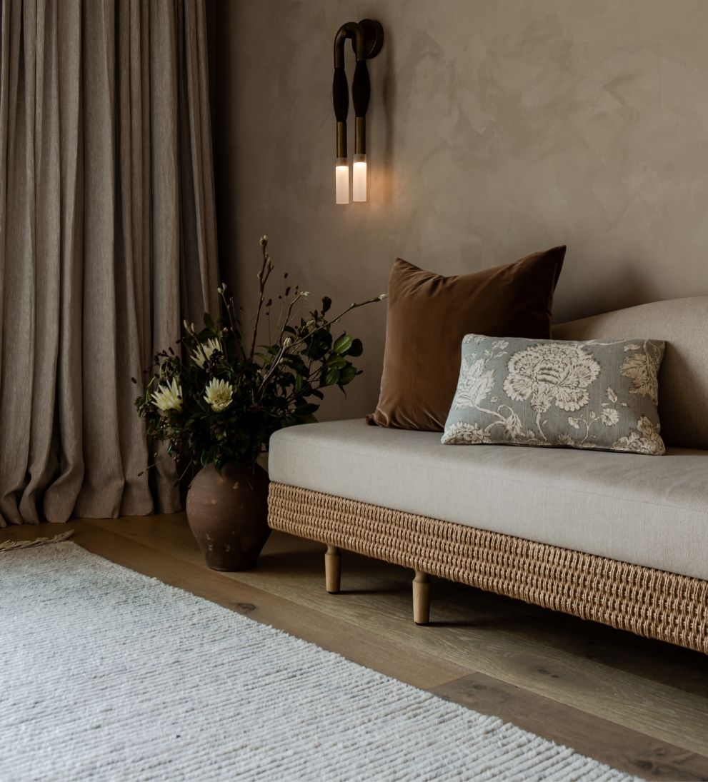 Iris Woven Linen Bench Benches