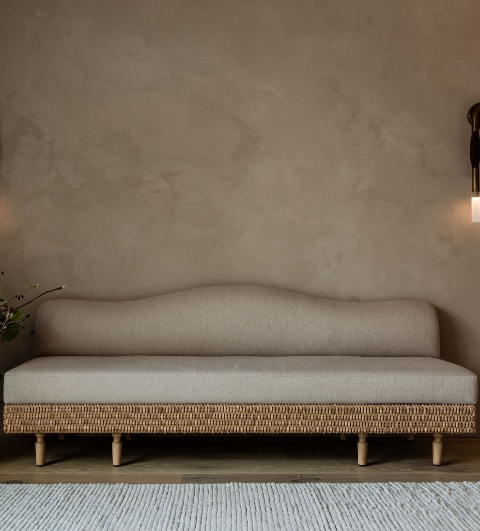 Iris Woven Linen Bench Benches