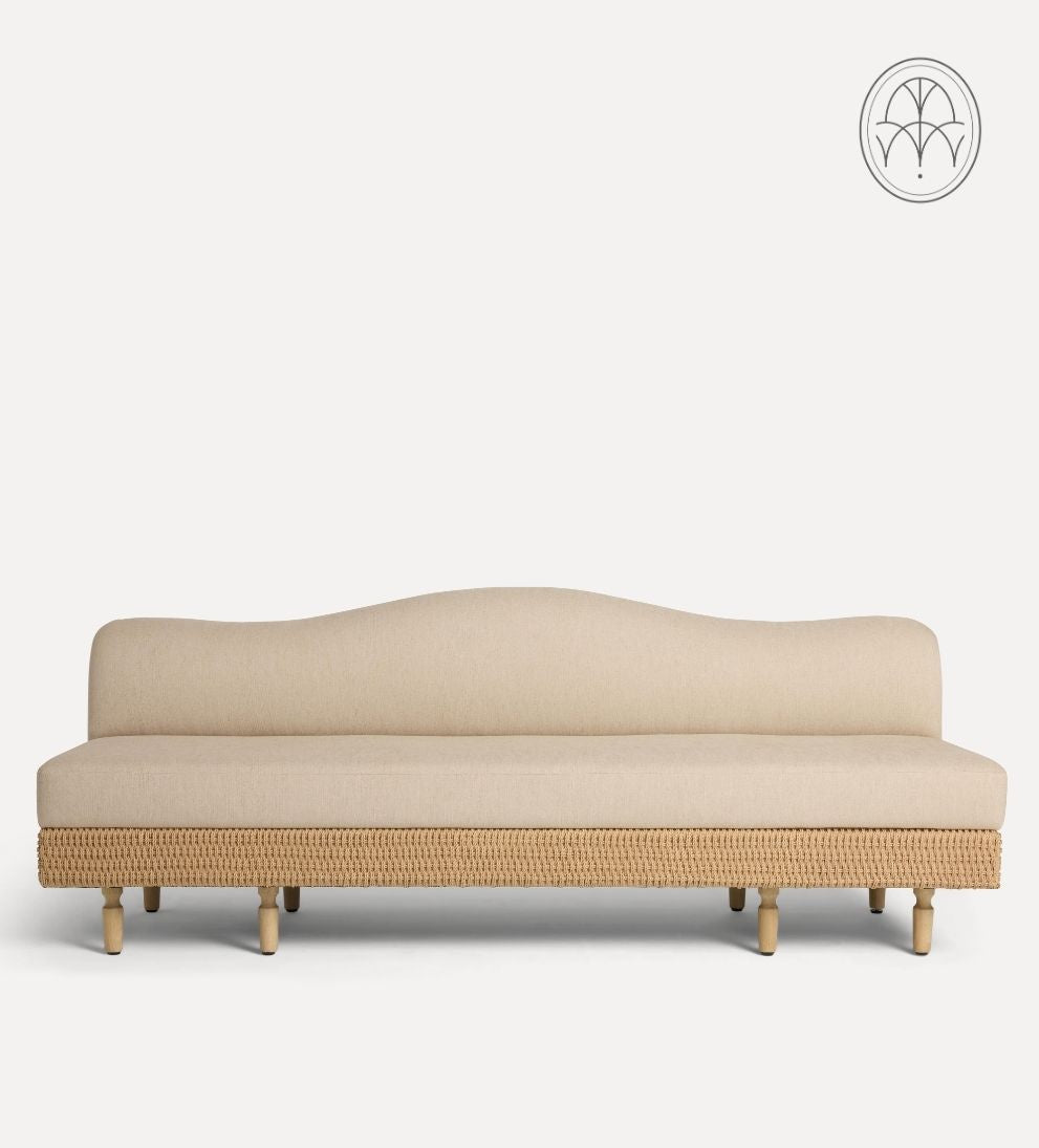 Iris Woven Linen Bench Benches