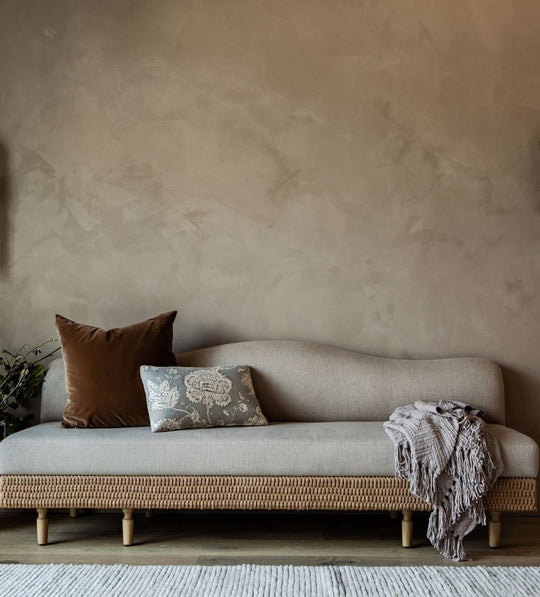 Iris Woven Linen Bench