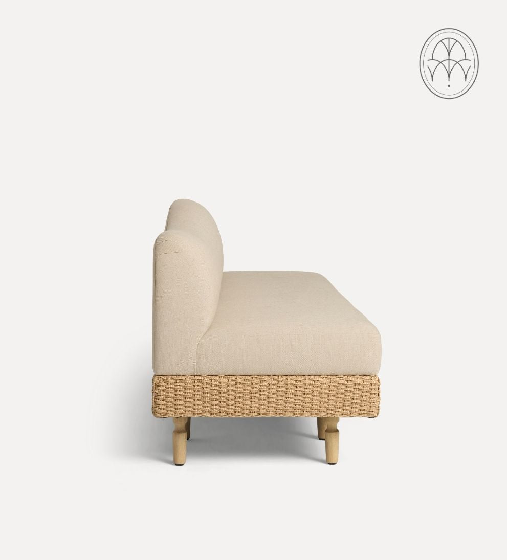 Iris Woven Linen Bench Benches