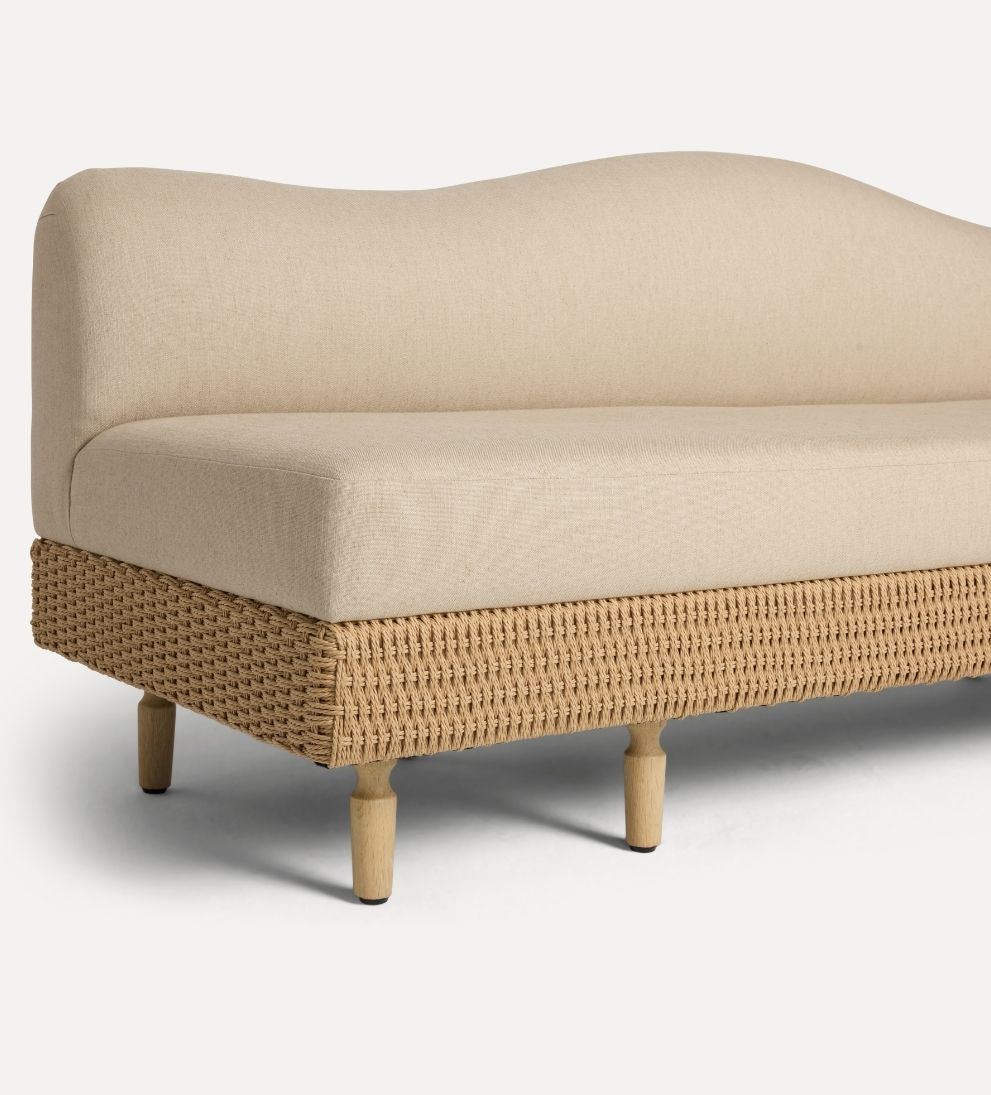 Iris Woven Linen Bench Benches