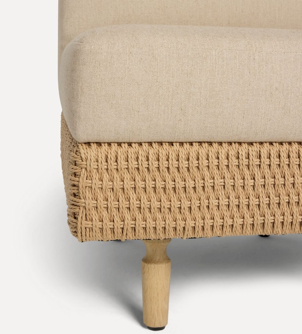Iris Woven Linen Bench Benches