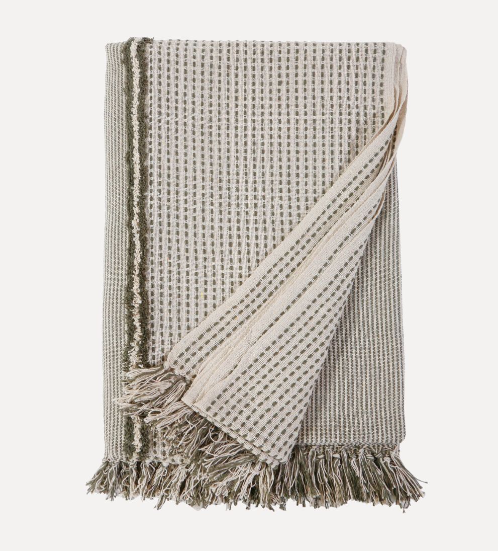 Jagger Oversized Throw in Moss Throws