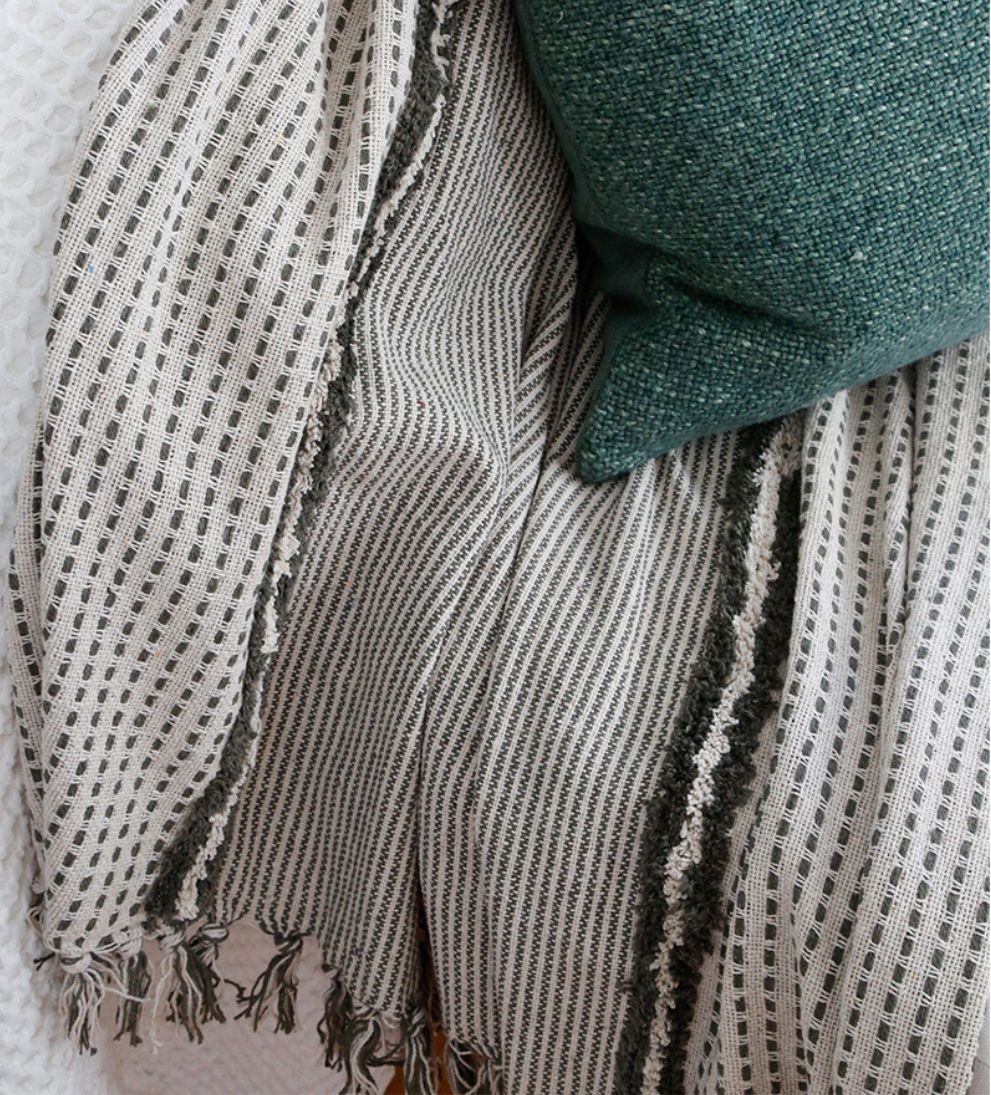 Jagger Oversized Throw in Moss Throws