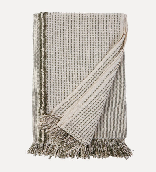 Jagger Oversized Throw in Moss