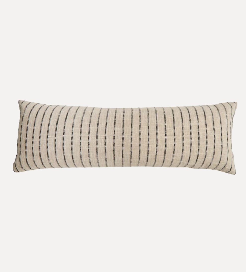 Jojo Pillow in Ivory and Charcoal Pillows