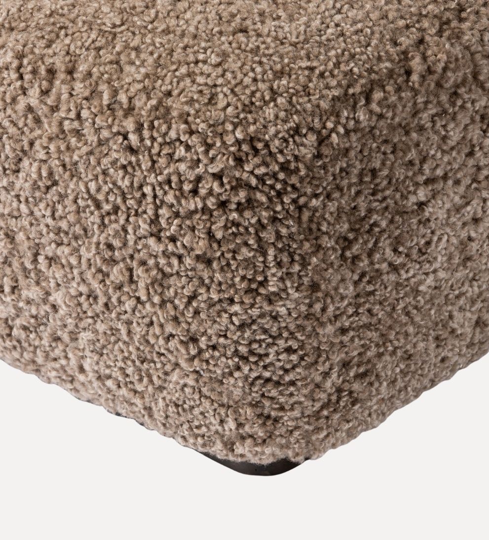 Julia Chaise in Taupe Shearling Chaises