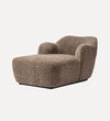 Julia Chaise in Taupe Shearling Chaises