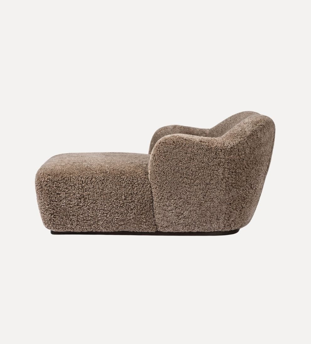 Julia Chaise in Taupe Shearling Chaises