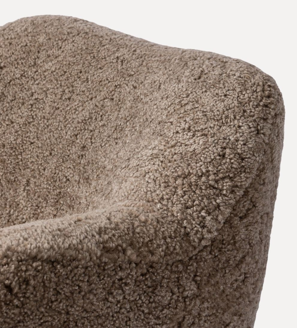 Julia Chaise in Taupe Shearling Chaises