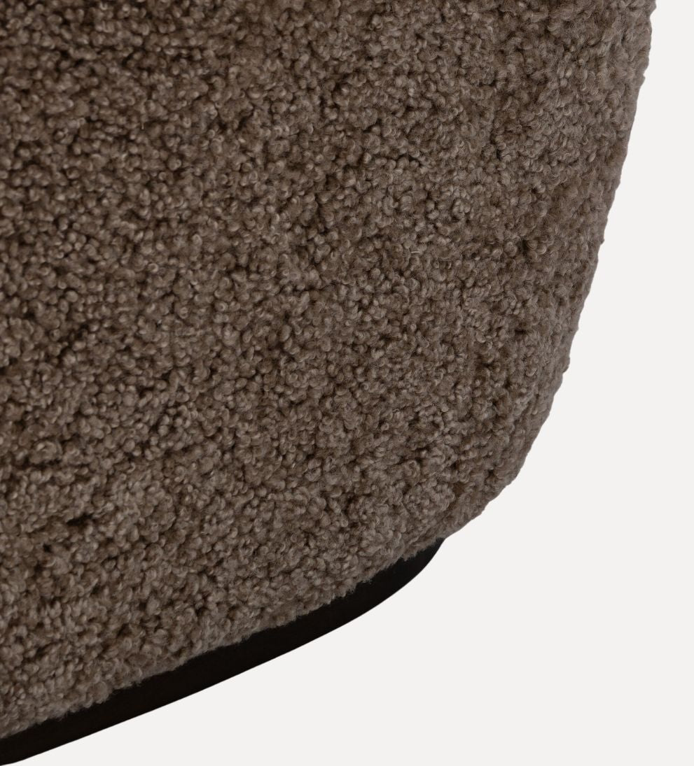 Julia Chaise in Taupe Shearling Chaises