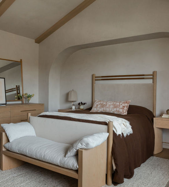 Abby White Oak King Bed