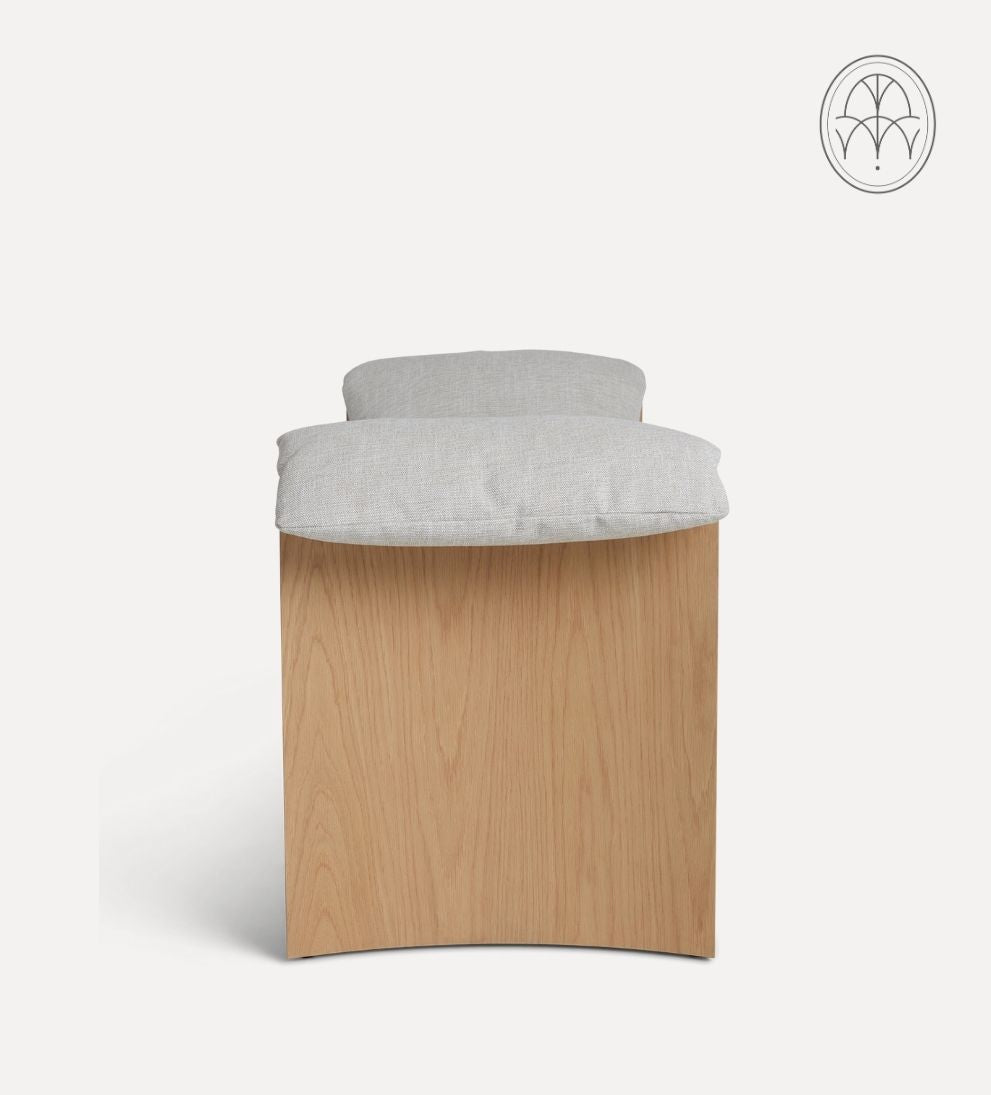 Katelyn White Oak Bench Benches