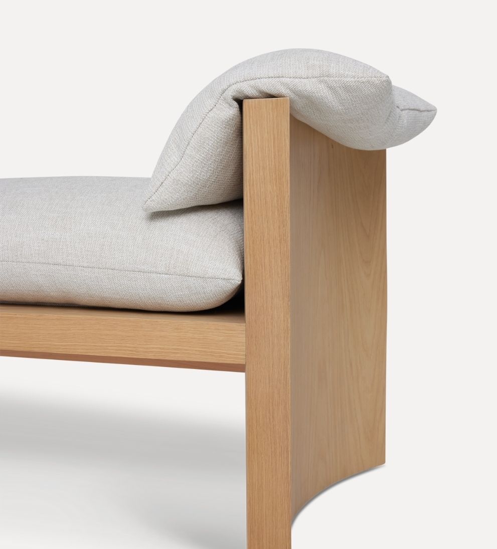 Katelyn White Oak Bench Benches