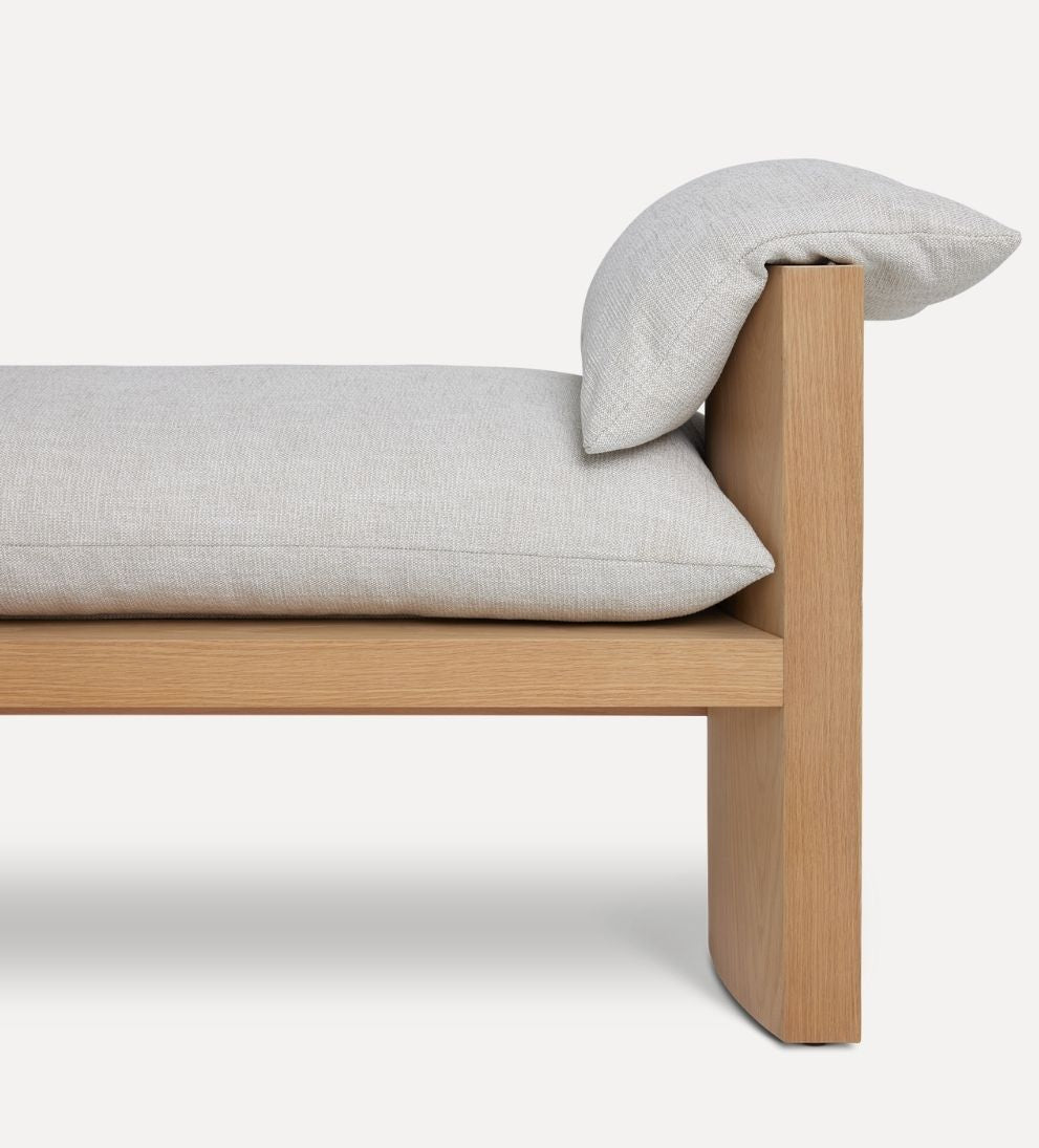 Katelyn White Oak Bench Benches
