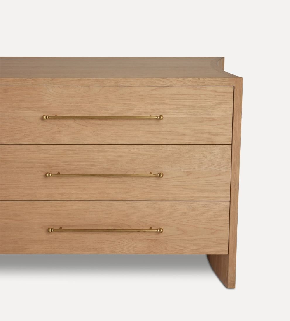 Katelyn White Oak Curved Dresser Dressers
