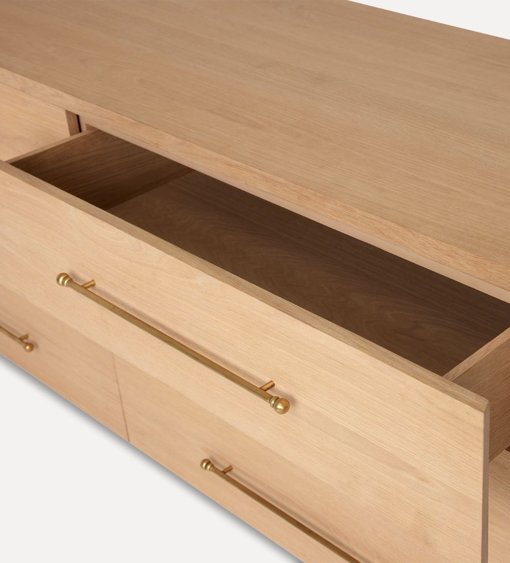 Katelyn White Oak Curved Dresser Dressers