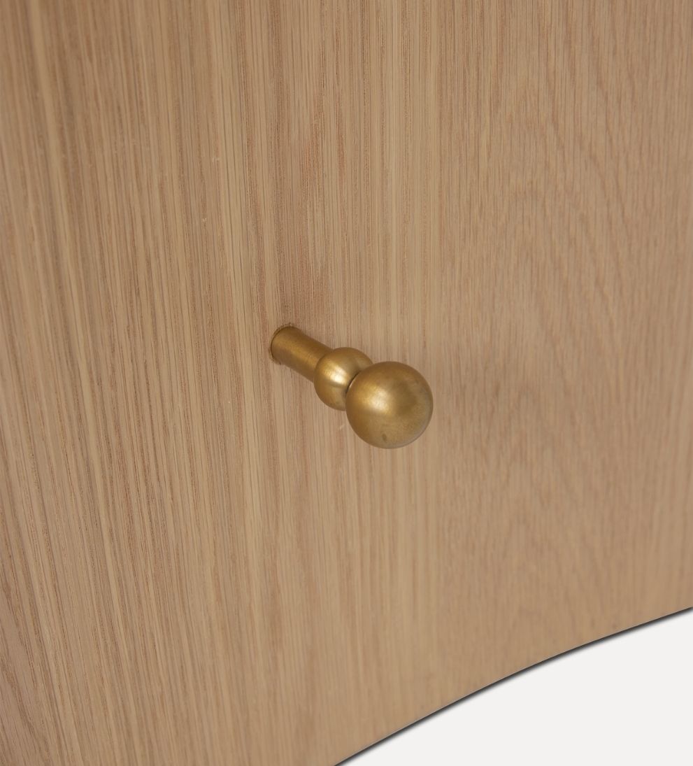 Katelyn White Oak Curved Nightstand Nightstands