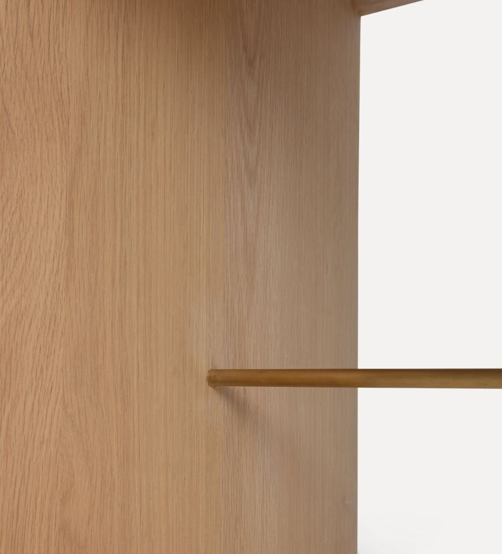 Katelyn White Oak Curved Nightstand Nightstands