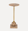 Lauren Drink Table in Brown Marble Side & End Tables