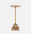 Lauren Drink Table in Brown Marble Side & End Tables
