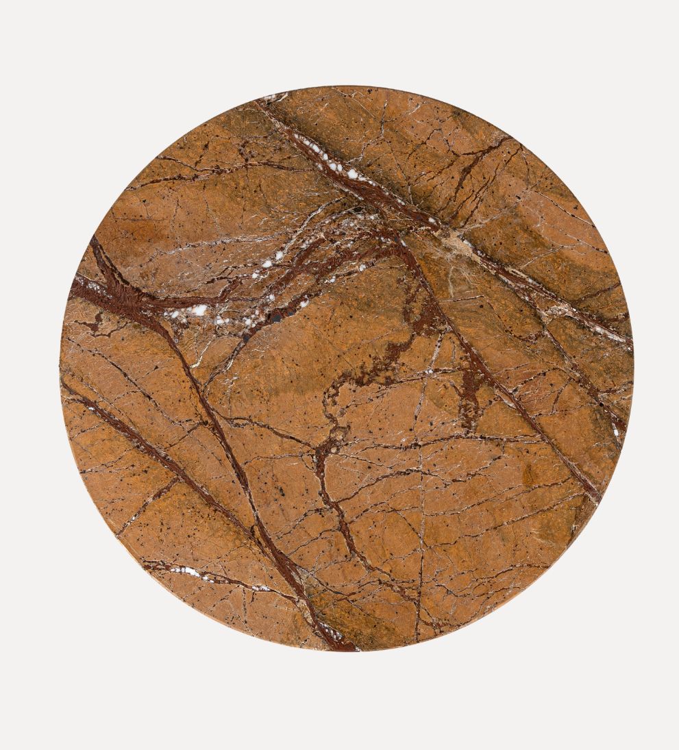 Lauren Drink Table in Brown Marble Side Tables