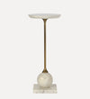 Lauren Drink Table - White Marble Side & End Tables
