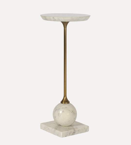 Lauren Drink Table - White Marble