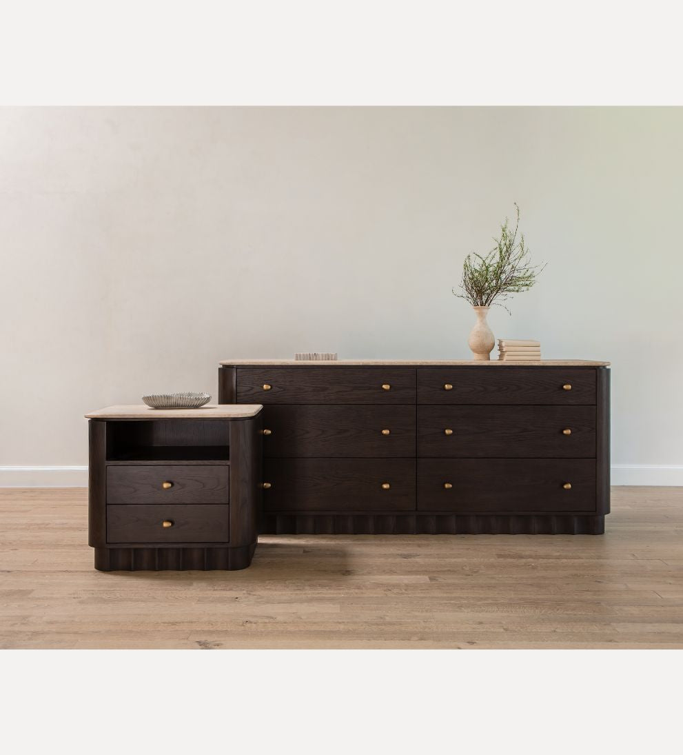 Ellen Espresso 6 Drawer Dresser Dressers