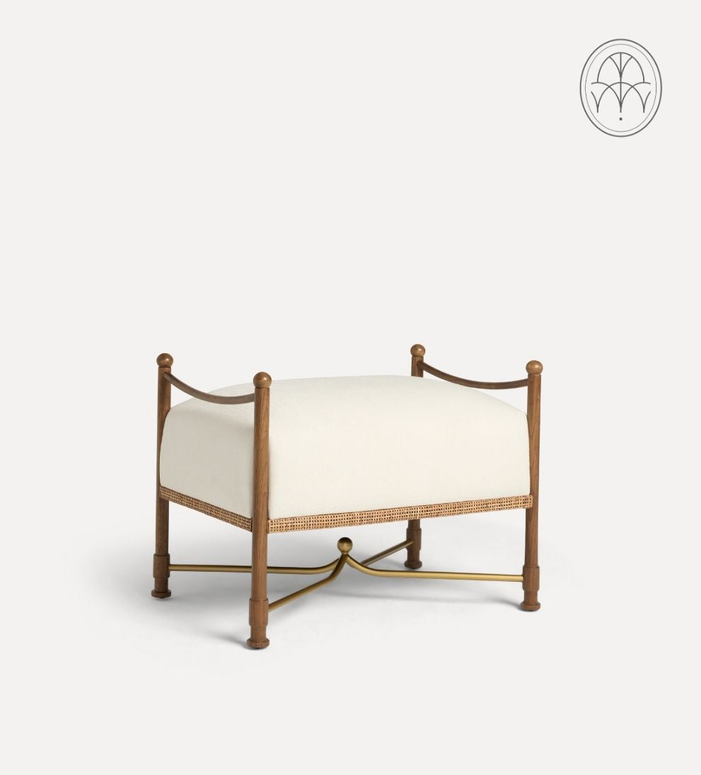 Lilac Upholstered Stool Ottomans
