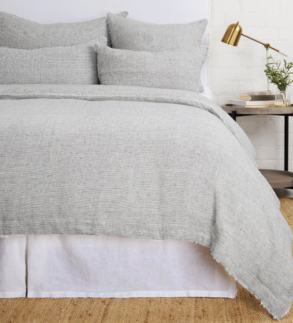 Logan Duvet Cover in Charcoal Bedding