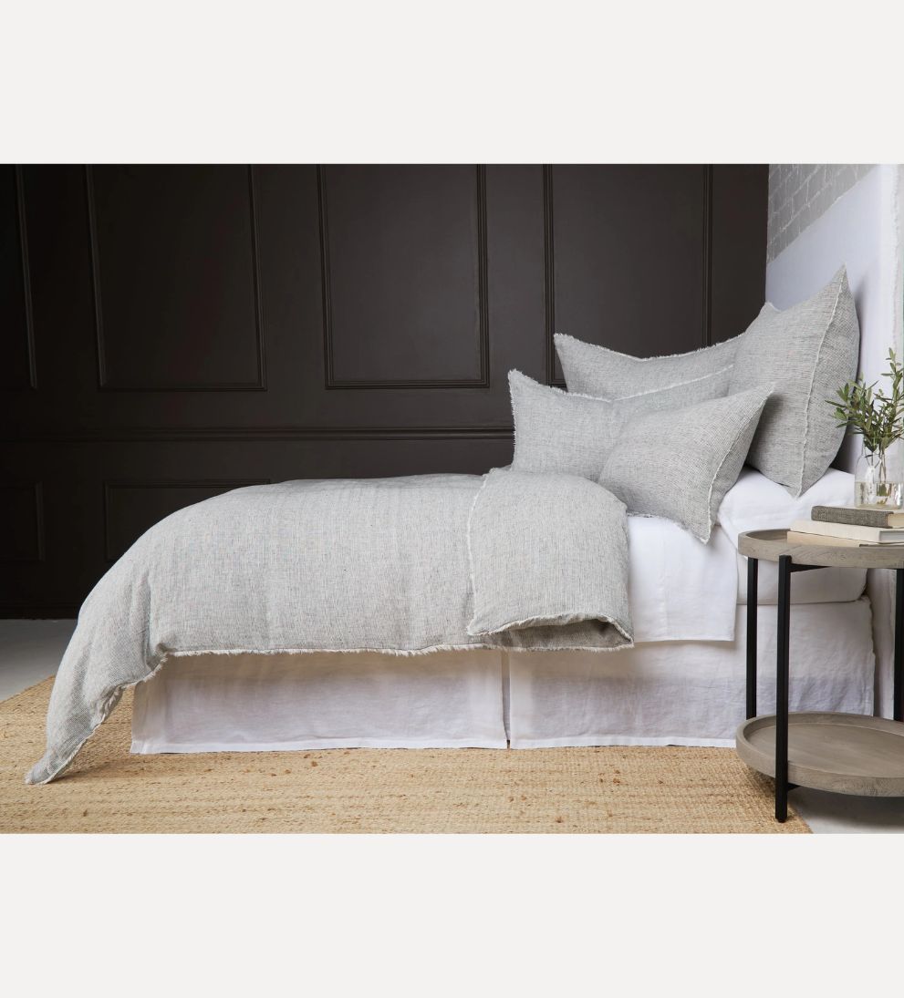 Logan Duvet Cover in Charcoal Bedding