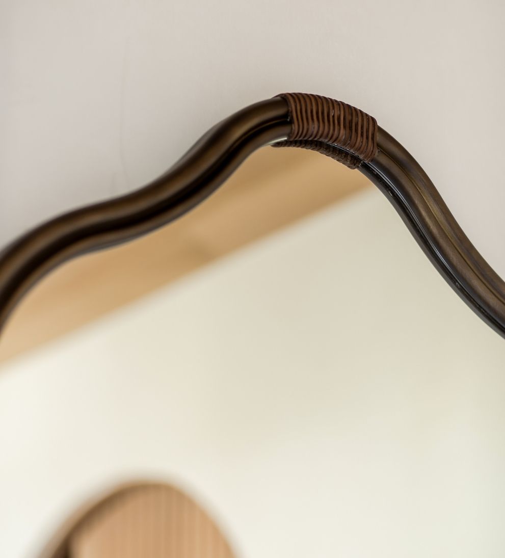 Lucca Mirror in Aged Brass Leaf Wall Mirrors