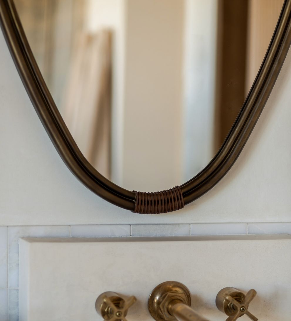 Lucca Mirror in Aged Brass Leaf Wall Mirrors