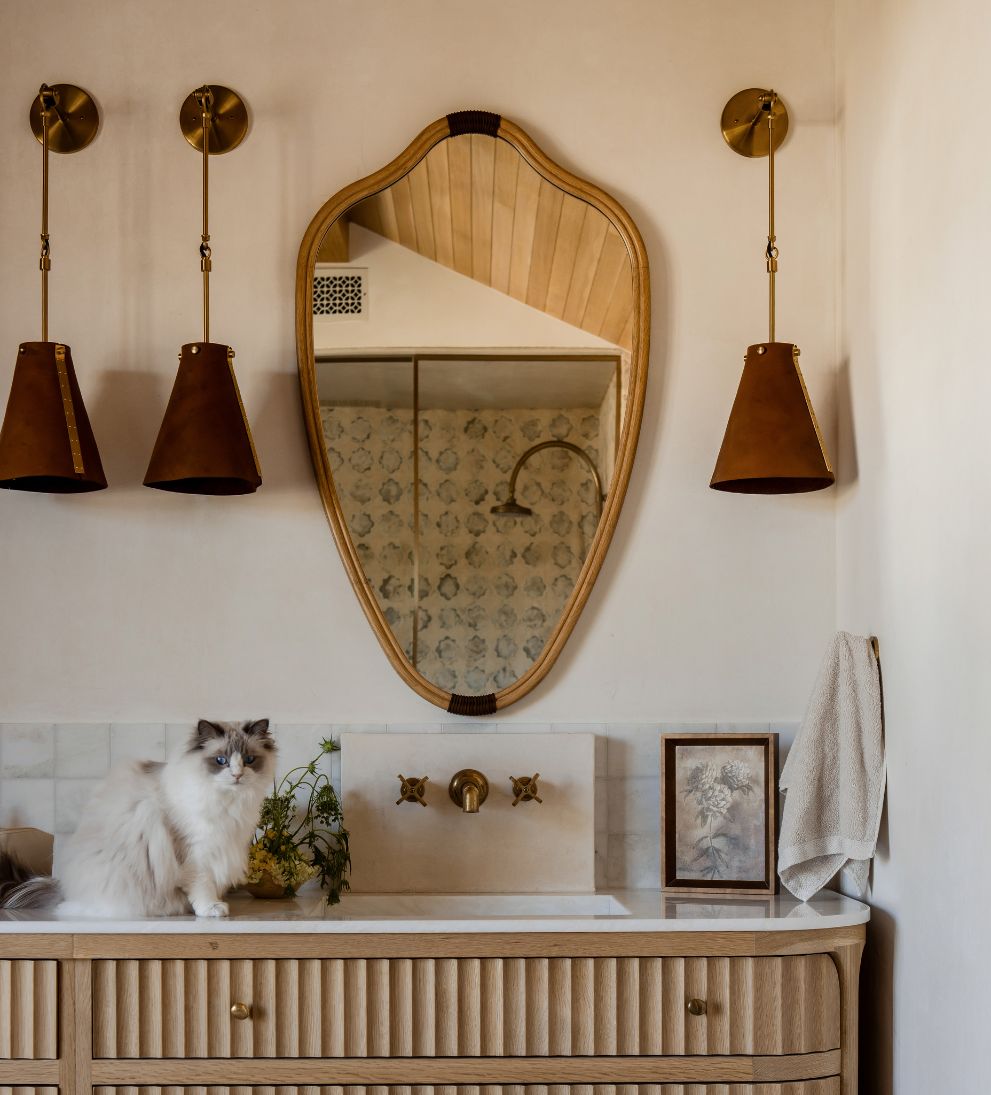 Lucca Mirror in Light Oak Wall Mirrors
