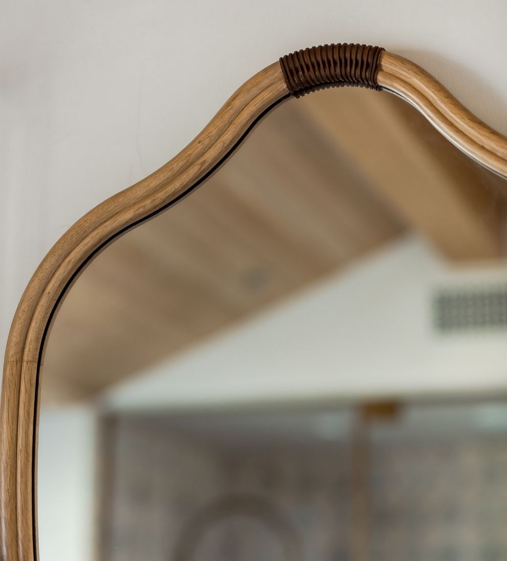 Lucca Mirror in Light Oak Wall Mirrors