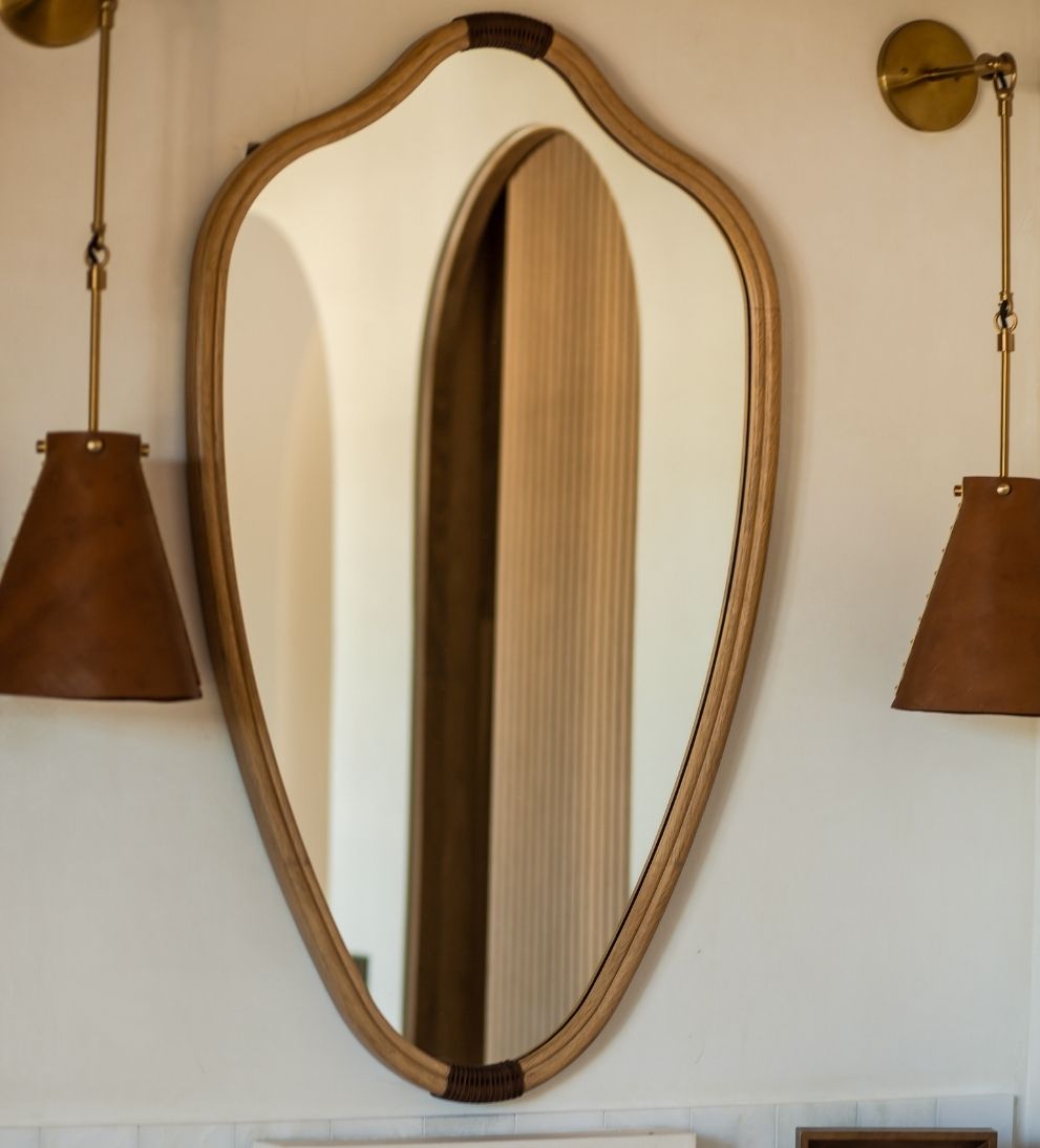 Lucca Mirror in Light Oak Wall Mirrors