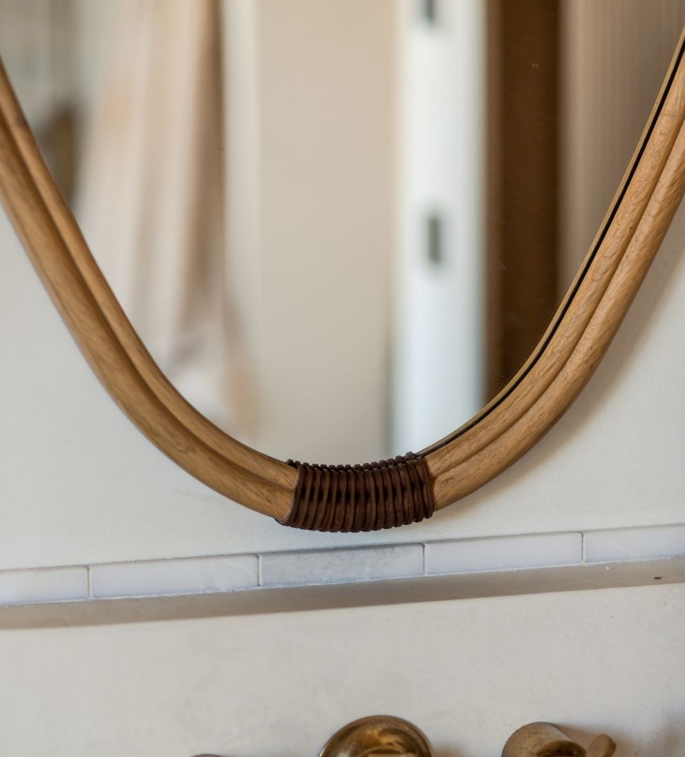 Lucca Mirror in Light Oak Wall Mirrors